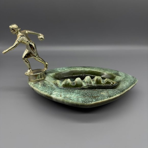 Vintage green bowling ashtray - Picture 3 of 5